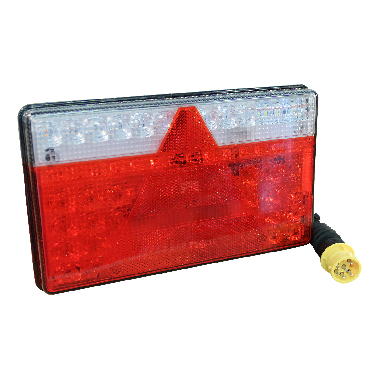 Achterlicht-Multiled-II-links-8-PINs-bajonet-yellow-0.5m-kabel-8-x-1mm²-kentekenlicht Achterlicht Aspöck Multiled II links 8 PIN's yellow | Van Welpen Onderdelen
