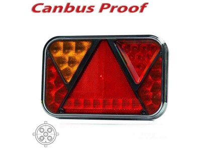 Achterlicht VC-2721B5CAN 12 V links 5 PIN's bajonet