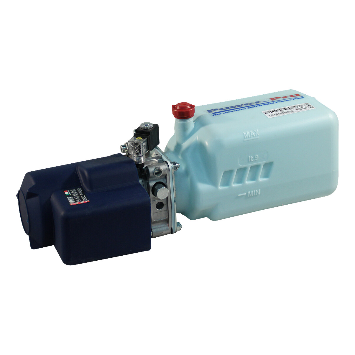 Hydr.-compactaggregaat-DC24V-2.2KW-3.9L-kunststof-tank-bediening-niet-inbegrepen Hydr. compactaggregaat DC24V-3KW kunststof tank , bediening niet inbegrepen | Van Welpen Onderdelen