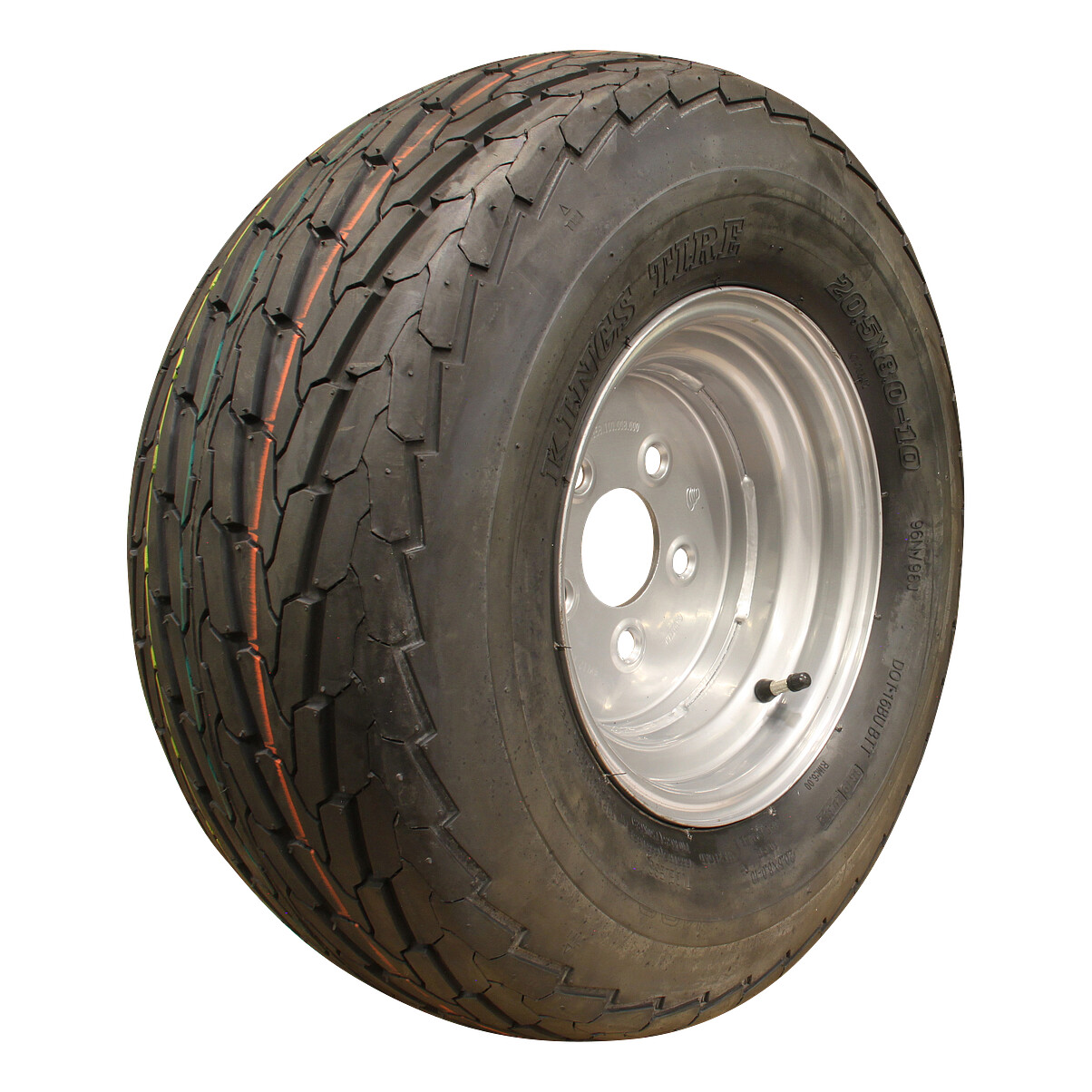Luchtband-wiel-20.5x8.0-10-KT-705-10PR-6.00x10H2-ET-4-601004-9896-N-staal-zilvergrijs Luchtband + wiel 20.5x8.0-10 KT-705 10PR + 6.00Ix10H2 ET-4 60/100/4 96/98 N/J staal grijs | Van Welpen Onderdelen