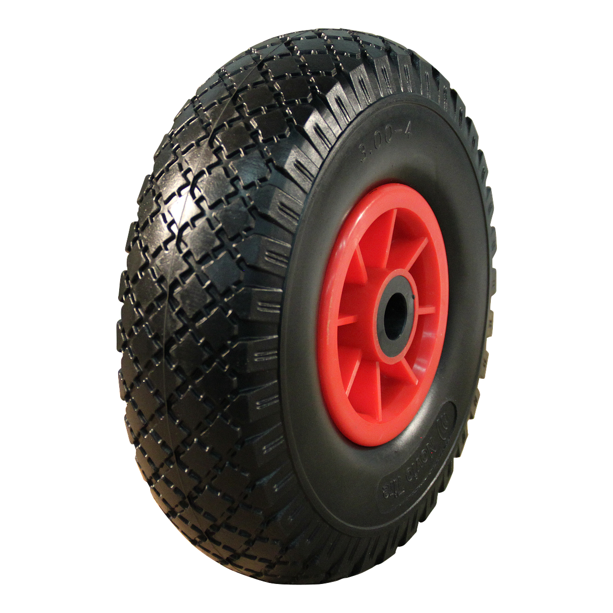 PU-band-wiel-3.00x4-blok-2.10X4-rollager-O20-NL75-kunststof-rood PU band + wiel 3.00x4 blok + 2.10X4 rollager Ø20 NL75 kunststof rood | Van Welpen Onderdelen