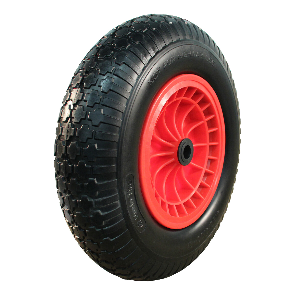 PU-band-wiel-4.00x8-blok-2.50Ax8-rollager-O25-NL75-kunststof-rood PU band + wiel 4.00x8 blok + 2.50Ax8 rollager Ø25 NL75 kunststof rood | Van Welpen Onderdelen
