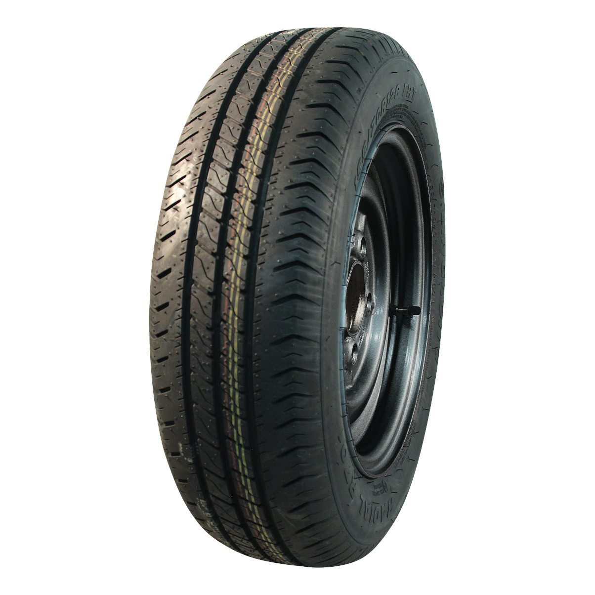 Luchtband-wiel-18560-R12C-R701-MS-5½Jx12H2-ET30-671125-104101-N-staal-zwart Luchtband + wiel 185/60 R12C R701 M+S + 5½Jx12H2 ET30 67/112/5 104/101 N staal zwart | Van Welpen Onderdelen