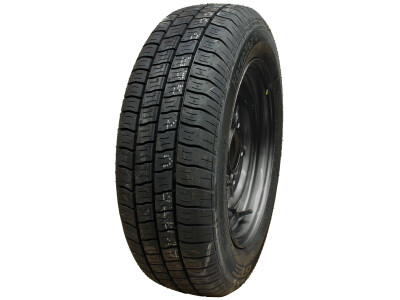Luchtband + wiel 185/60 R12C Kargomax ST-6000 M+S + 5½Jx12H2 ET30 67/112/5 104/101 N staal zwart