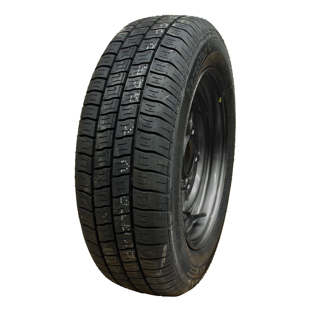 Luchtband-wiel-18560-R12C-Kargomax-ST-6000-MS-5½Jx12H2-ET30-671125-104101-N-staal-zwart Luchtband + wiel 185/60 R12C Kargomax ST-6000 M+S + 5½Jx12H2 ET30 67/112/5 104/101 N staal zwart | Van Welpen Onderdelen