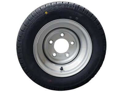 Luchtband + wiel 195/50 B10 (18x8.00-10) Trailermaxx M-8001 + 6.00Ix10H2 ET-4 94/140/5 98 N staal grijs
