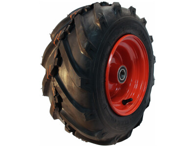 Luchtband + wiel 16x6.50-8 V-8501 4PR + 5.50Bx8H2 ET0 NL100 64 A4 staal rood