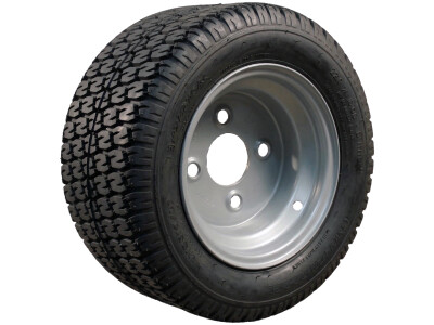 Luchtband + wiel 18x8.50-10 LG-306 4PR 6.00Ix10H2 ET-4 60/100/4 A3 staal grijs