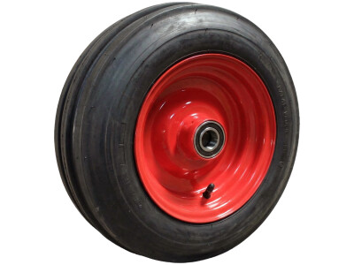 Luchtband + wiel 3.50-8 V-8502 4PR + 2.50Ax8 ET0 NL75 49 A3 staal rood