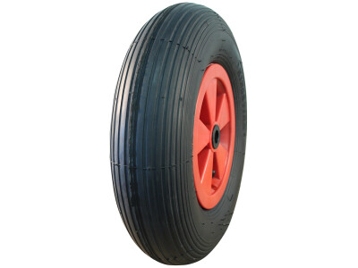 Luchtband + wiel 4.80/4.00-8 S-2301 4PR + 2.50Ax8 NL75 A3 kunststof rood