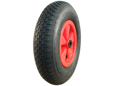 Luchtband + wiel 4.80/4.00-8 V-6635 4PR + 2.50Ax8 rollager Ø20 NL88 kunststof rood