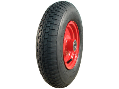 Luchtband + wiel 4.80/4.00-8 V-6635 4PR + 2.50Ax8H2 ET-17 NL88 staal rood