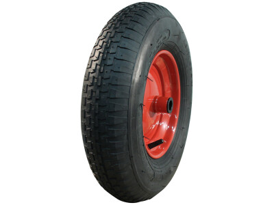 Luchtband + wiel 4.80/4.00-8 V-6635 4PR + 2.50Ax8H2 ET0 rollager Ø20 NL69 staal rood