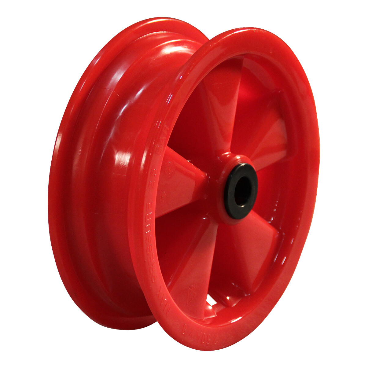 Wiel-2.50Ax8-ET0-rollager-O25mm-NL88-kunststof-rood Wiel 2.50Ax8 rollager Ø25mm NL88 kunststof rood | Van Welpen Onderdelen