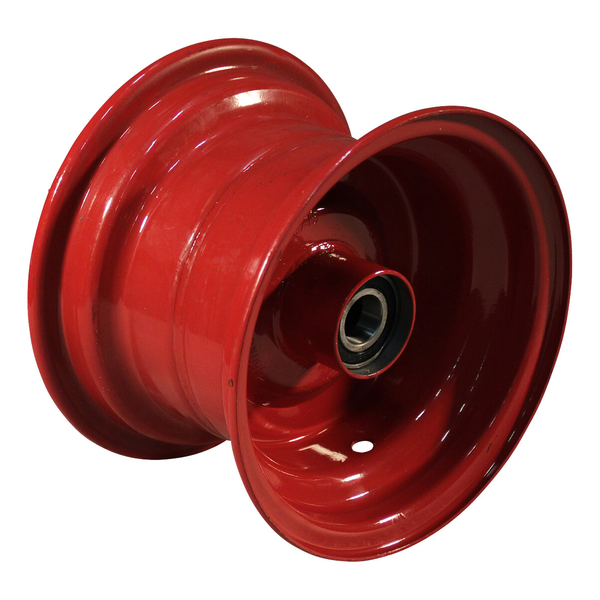 Wiel-5.50Bx8H2-ET0-ET0-kogellager-O25-NL100-staal-rood Wiel 5.50Bx8H2 ET0 kogellager Ø25 NL100 staal rood | Van Welpen Onderdelen