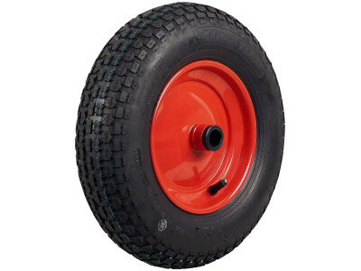 Luchtband + wiel 3.50-8 V-9128 4PR + 2.50Ax8 ET0 rollager Ø25 NL100 46 N staal rood