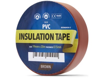 Isolatietape bruin 20m per rol