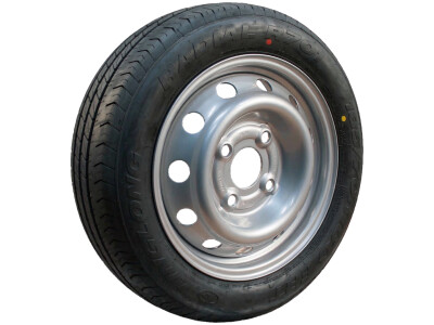 Luchtband + wiel 185/70 R13C R701 M+S + 4½Jx13H2 ET30 57/100/4 106/104 N staal grijs