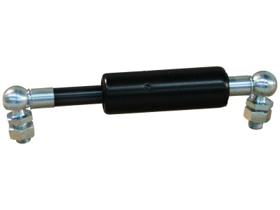 Gasdrukveer (G) 10-22 25 130 WG18 (M8 CS10) WG20 (M8 CS10) 1100N "WESTFALIA" cilinder met 2 componenten lak gitzwart RAL 9005