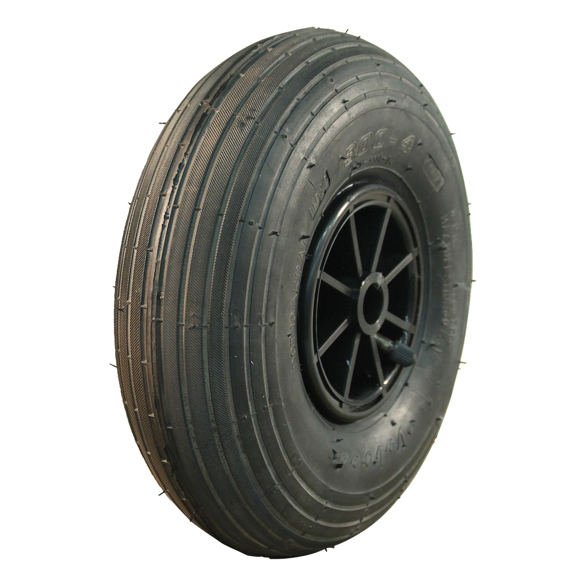 Luchtband-wiel-3.00-4-V-5501-4PR-2.10x4-glijlager-O20-NL75-kunststof-zwart Luchtband + wiel 3.00-4 V-5501 4PR + 2.10x4 glijlager Ø20 NL75 kunststof zwart | Van Welpen Onderdelen