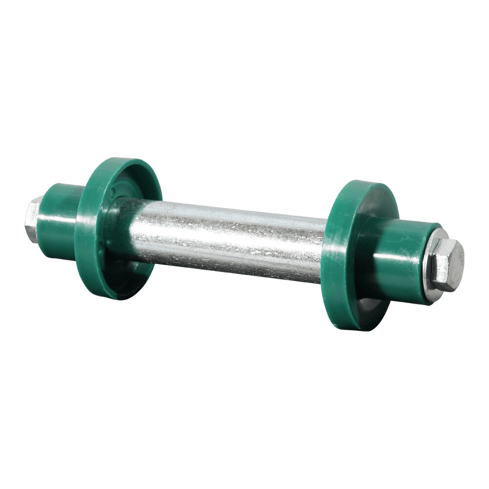 Kruiwagenas-compleet-2x-stofkap-groen-2x-bout-M10x20-2x-ring-128mm-O20 Kruiwagenas compleet 2x stofkap groen, 2x bout M10x20, 2x ring 128mm Ø20 | Van Welpen Onderdelen