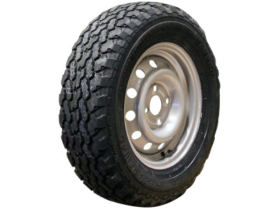 Luchtband + wiel 185/70 R13C Savero M+S + 4½Jx13H2 ET30 57/100/4 106/104 N staal zilvergrijs