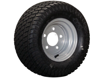 Luchtband + wiel 20x8.00-10 LG-306 6PR + 6.00x10H2 ET-4 94/140/5 staal zilvergrijs
