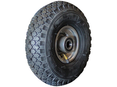Luchtband + wiel 3.00-4 V-6605 4PR + 2.10x4H2 ET0 NL75 31 A3 staal zilvergrijs
