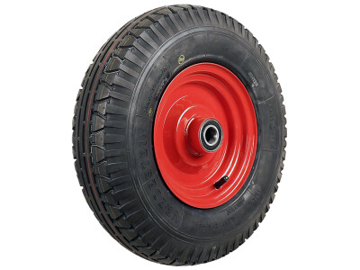 Luchtband + wiel 4.00-8 V-40 8PR 2.50Ax8H2 ET0 NL90 staal rood