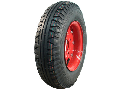 Luchtband + wiel 4.00-8 V-40 8PR + 3.00D-8 ET0 60/100/4 staal rood