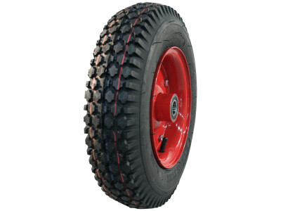 Luchtband + wiel 4.80/4.00-8 V-6602 6PR + 3.00D-8 ET0 NL100 70 N staal rood
