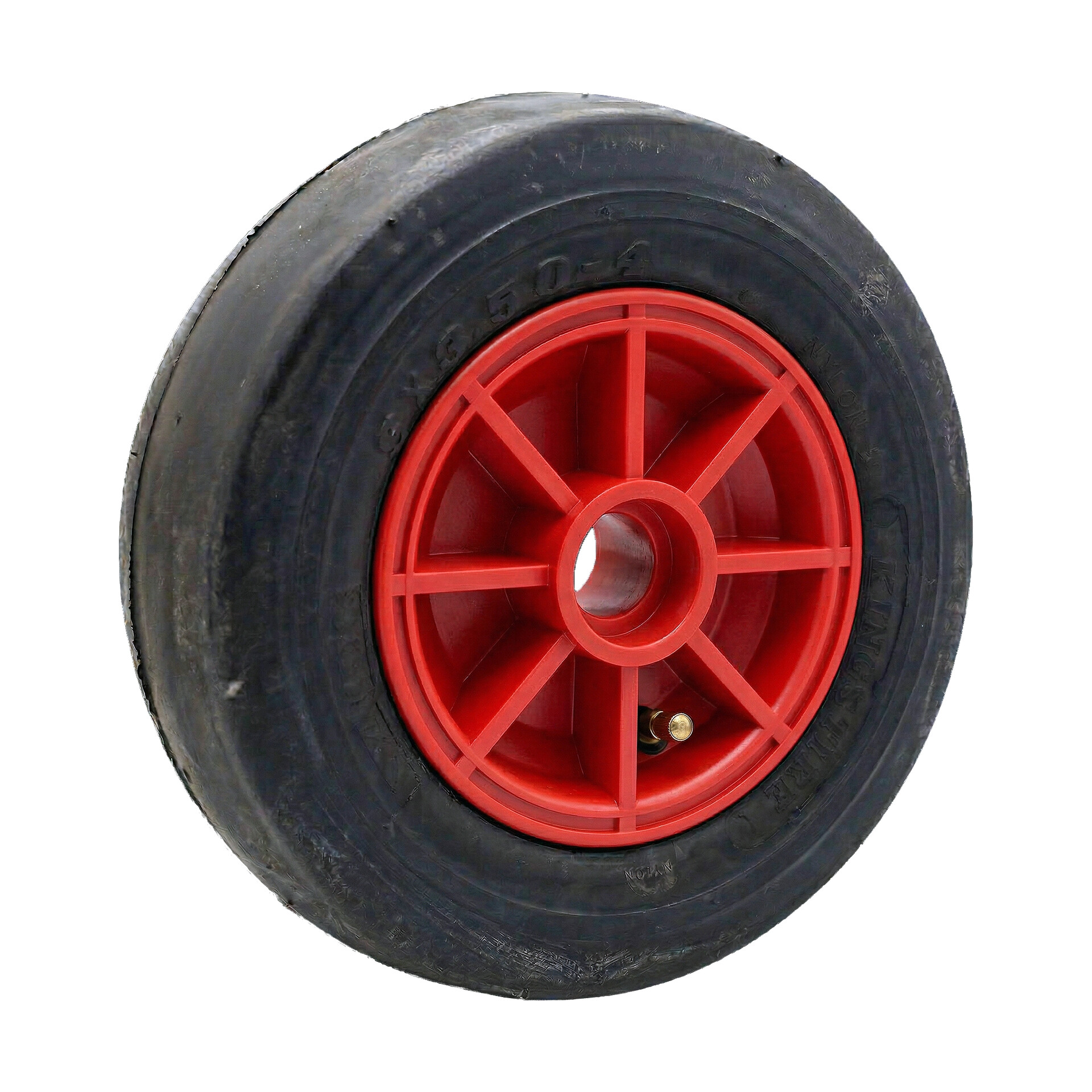 Luchtband-wiel-9x3.50-4-KT-739G-4PR-2.10x4-ET0-rollager-O20-NL75-28-A3-kunststof-rood Luchtband + wiel 9x3.50-4 KT-739G 4PR + 2.10x4 rollager Ø20 NL75 28 A3 kunststof rood | Van Welpen Onderdelen