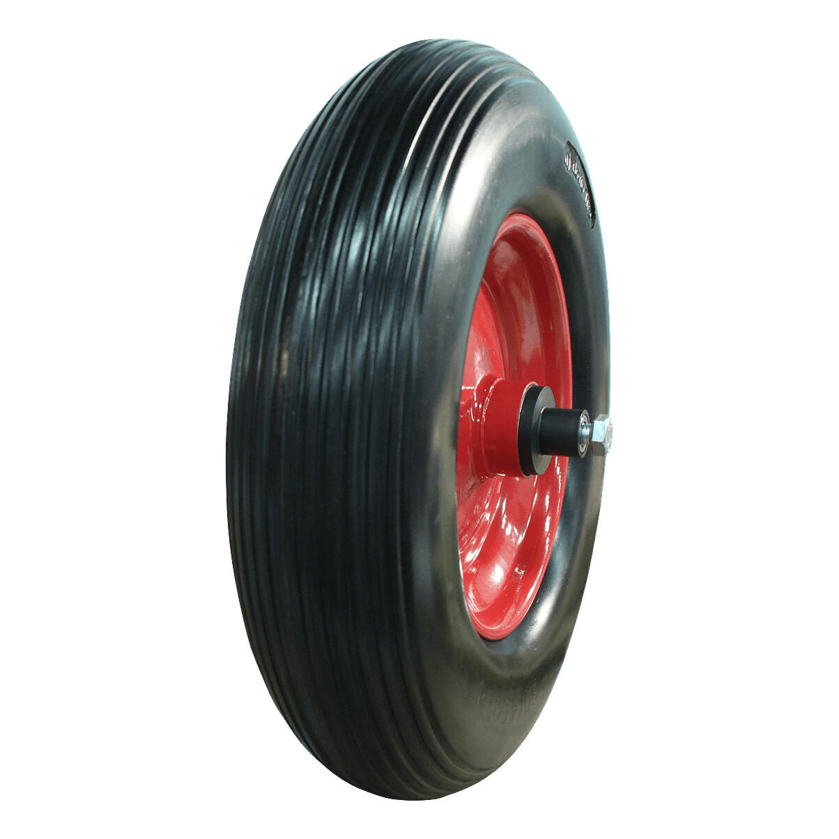 00078f627d229219495593d874a5dcde PU band + wiel 4.00x8 lijn + 2.50Ax8 kogellager Ø20 NL75 staal, rood, | Van Welpen Onderdelen