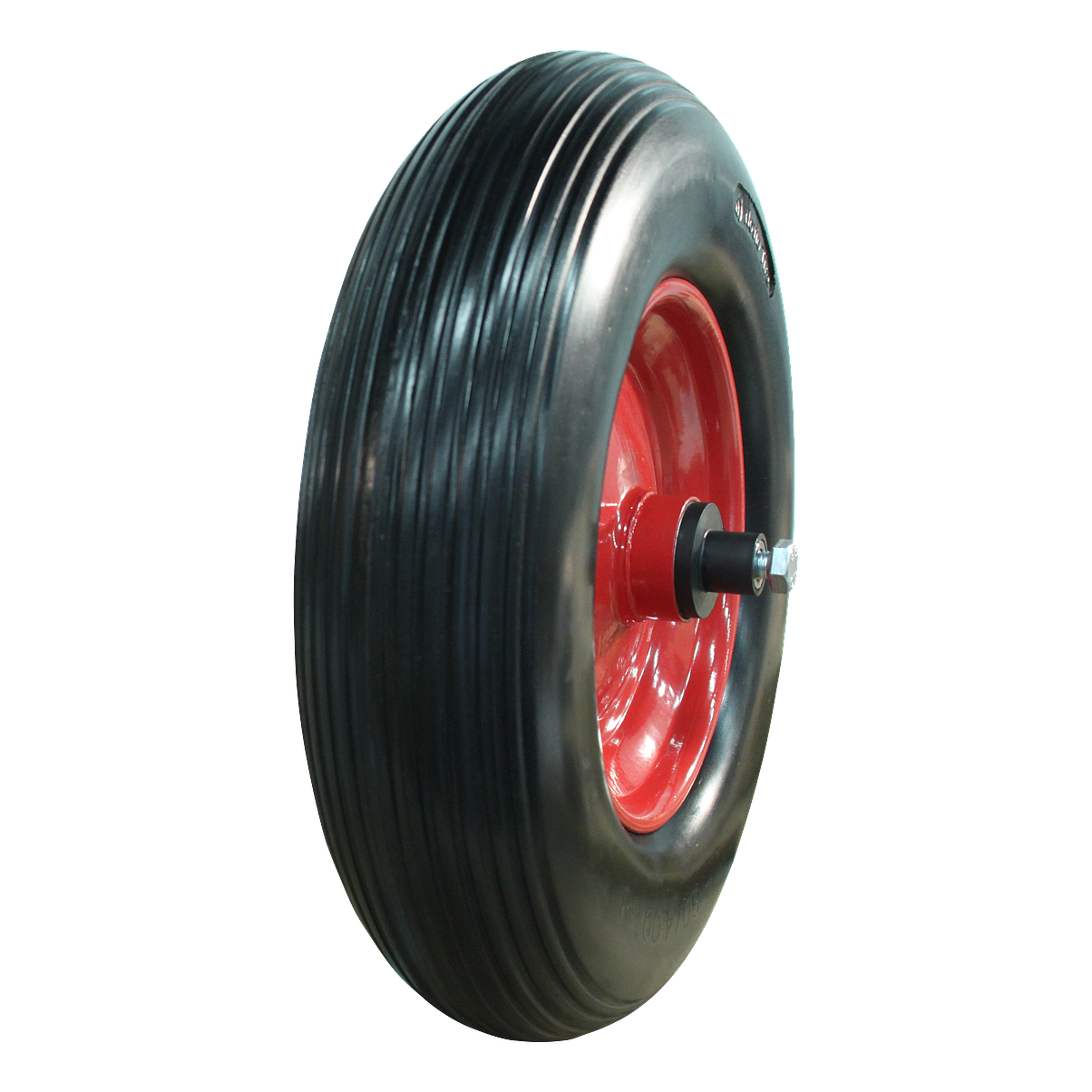 00078f627d229219495593d874a5dcde PU band + wiel 4.00x8 lijn + 2.50Ax8 kogellager Ø20 NL75 staal, rood, | Van Welpen Onderdelen
