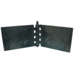 Recht portierscharnier met stalen pen 80 x 120mm scharnierblad blank