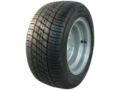 Luchtband + wiel 195/50 B10 (18x8.00-10) Trailermaxx M-8001 + 6.00Ix10H2 ET-4 60/100/4 98 N staal grijs
