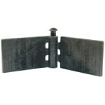 Recht portierscharnier met stalen pen 50 x 80mm scharnierblad blank niet demonteerbaar