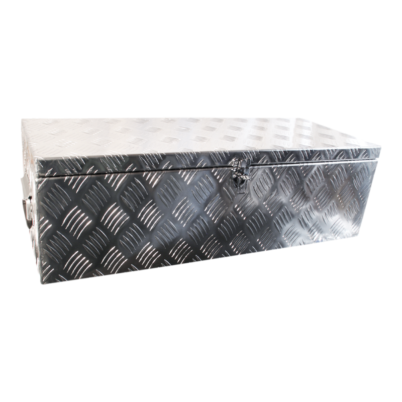 06b24be5d401331fc6827cef938dff1f Gereedschapskist aluminium 760x300x235mm - geïntegreerd slot - dikke traanplaat | Van Welpen Onderdelen