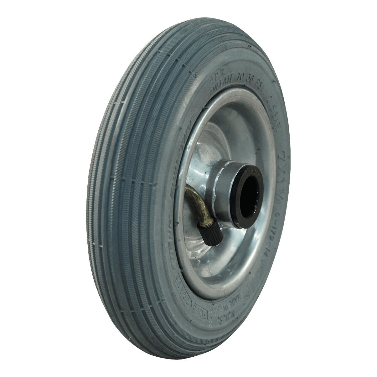 0a92b26a188dcdcf22bfbe7ea458d80f Luchtband + wiel 7x1 3/4 (175x45) + 1.25x3.8 (200x50) ET0 NL60 staal grijs | Van Welpen Onderdelen