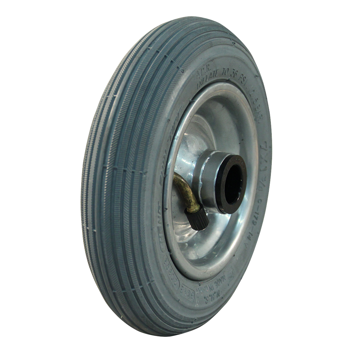 0a92b26a188dcdcf22bfbe7ea458d80f Luchtband + wiel 7x1 3/4 (175x45) + 1.25x3.8 (200x50) ET0 NL60 staal grijs | Van Welpen Onderdelen