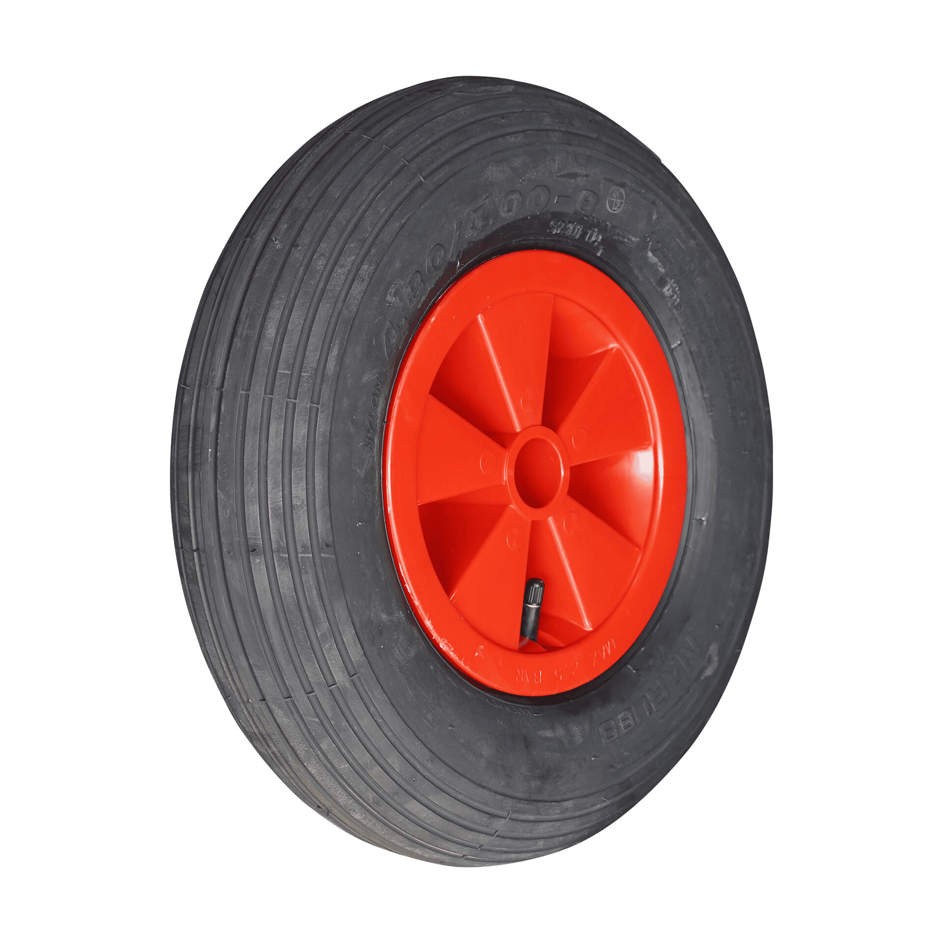 0c625032dc648309f381459d28ebe8b3 Luchtband + wiel 4.80/4.00-8 S-2301 2PR + 2.50Ax8 NL75 45 A3 kunststof rood | Van Welpen Onderdelen