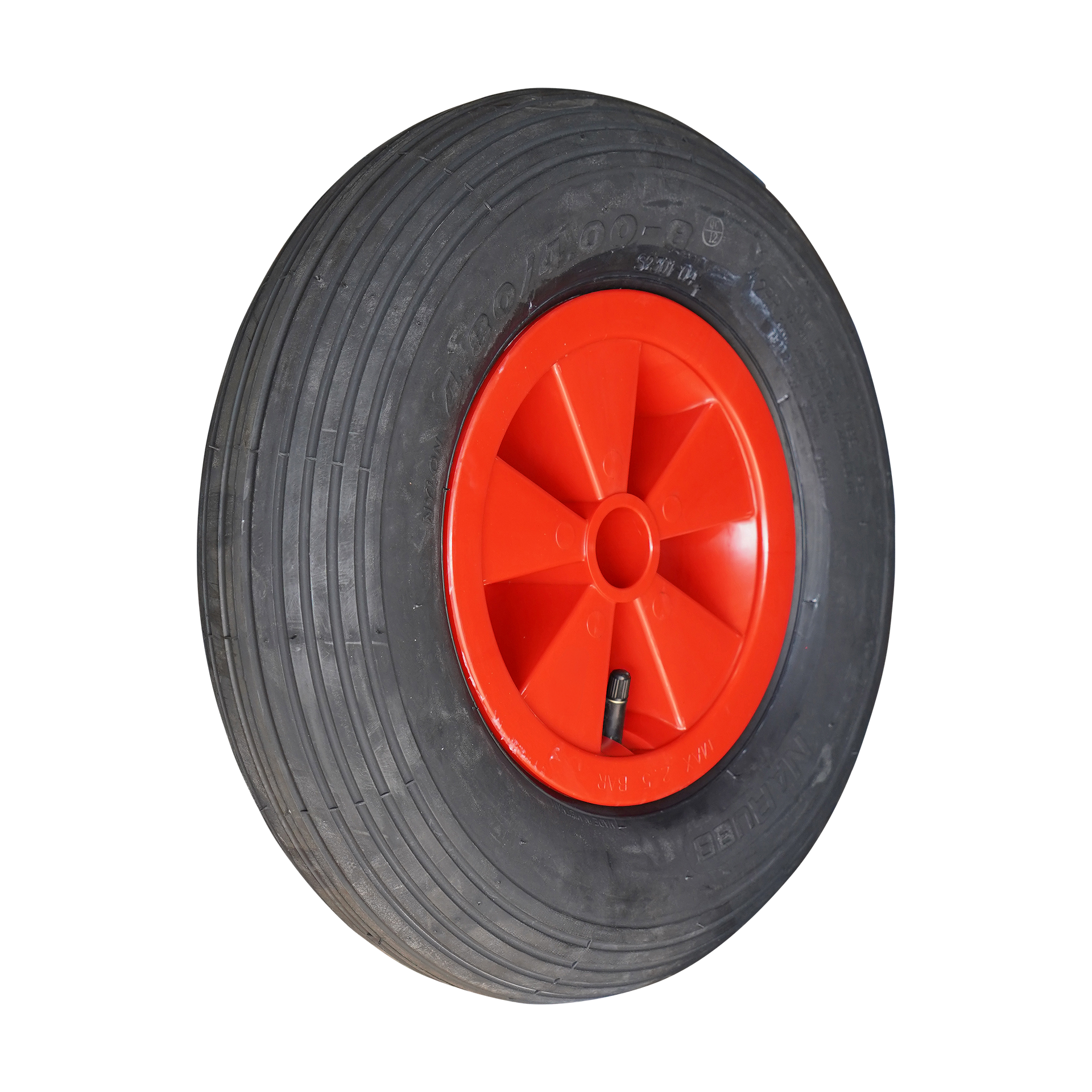 0c625032dc648309f381459d28ebe8b3 Luchtband + wiel 4.80/4.00-8 S-2301 2PR + 2.50Ax8 NL75 45 A3 kunststof rood | Van Welpen Onderdelen