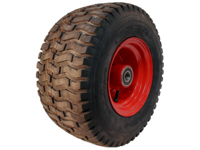 Luchtband + wiel 18x8.50-8 V-3501 4PR 7.00Bx8H2 ET0 NL150 A3 staal rood