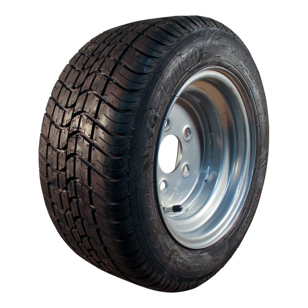 196a93d7ce94181e96c57a1e711609f0 Luchtband + wiel 195/50 B10 (18x8.00-10) S-6502 - for trailer use only 10PR + 6.00Ix10H2 ET-4 66,5/112/5 98 N staal grijs | Van Welpen Onderdelen