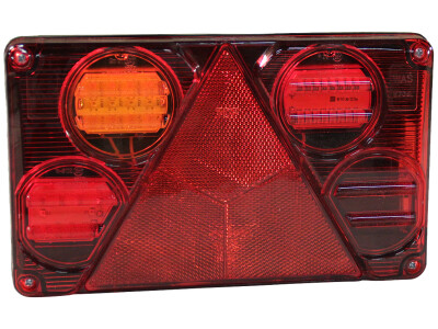 Achterlicht WAS 393 , LED 12V - 24V , links 5 PIN's bajonet