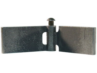 Recht portierscharnier met stalen pen 30 x 60mm scharnierblad blank niet demonteerbaar