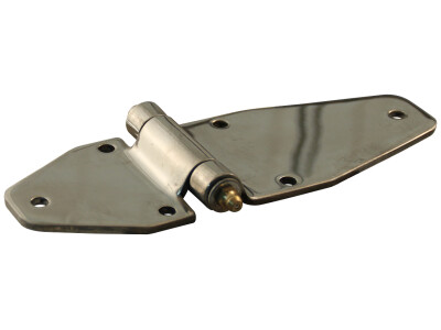 Vlinderscharnier , met gatenpatroon , 71/116 x 65mm scharnierblad rvs