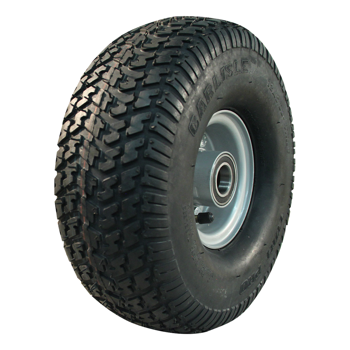 33872421f92b786f3a826be8cad57469 Luchtband + wiel 12x5.00-4 (140/65-4) Turf Pro 2PR + 2.10-4H2 ET0 kogellager Ø25 NL75 38 A4 staal grijs | Van Welpen Onderdelen