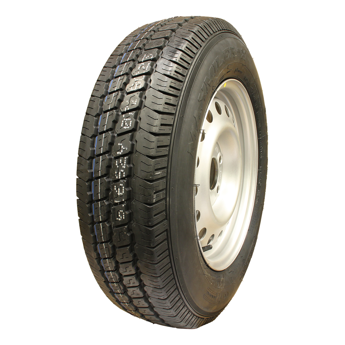 3938b2f84b94b25c9478c9fbc79b31ad Luchtband + wiel 175 R14C Maxmiler X 8PR + 5½Jx14H2 ET30 57/100/4 99/98 N staal grijs | Van Welpen Onderdelen