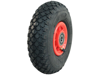 Luchtband + wiel 4.00-4 V-6605 4PR 2.10x4 NL75 A3 kunststof rood